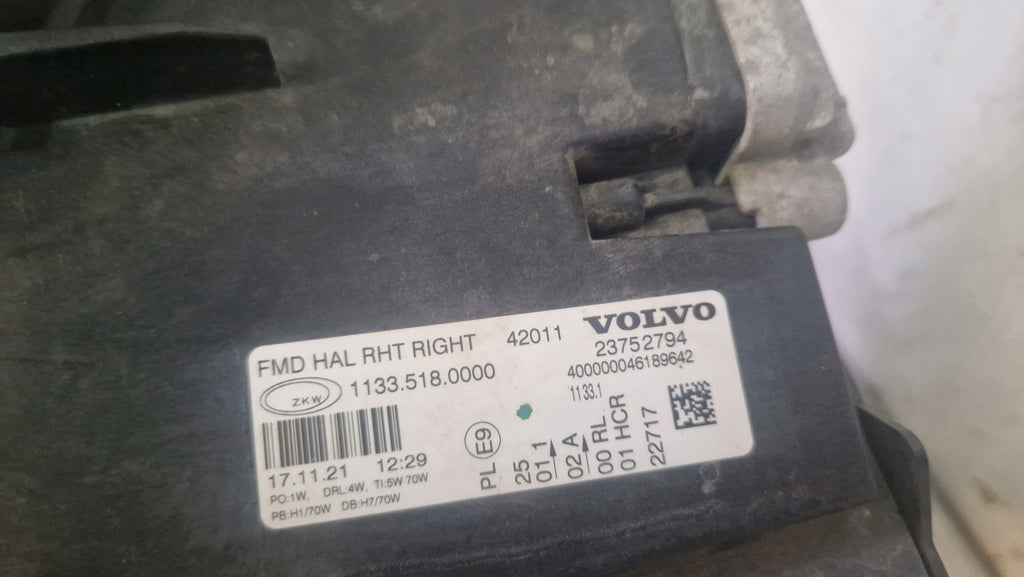 Frontscheinwerfer Volvo 23752794 LED Rechts Scheinwerfer Headlight SCH1467881460dj