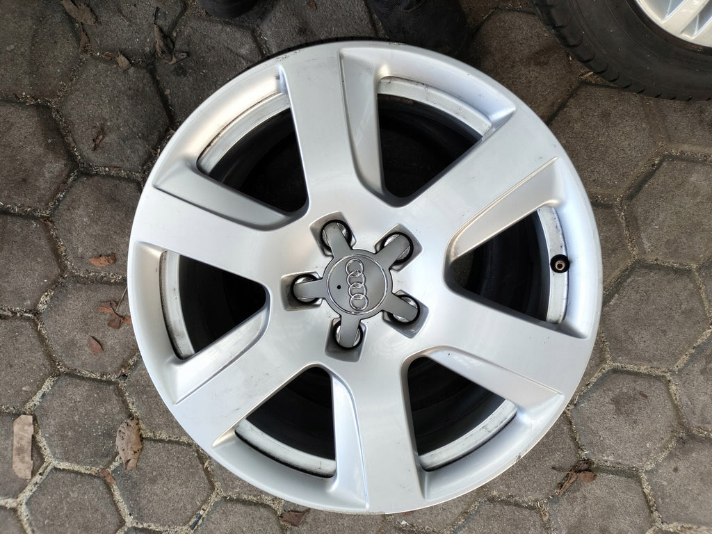 4x Alufelge 17 Zoll 7.5" 5x112 37ET Glanz Silber 4G0601025 Audi A6 Rim Wheel