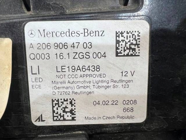Frontscheinwerfer Mercedes-Benz W206 A2069064703 Links Scheinwerfer Headlight SCH6322494468xq