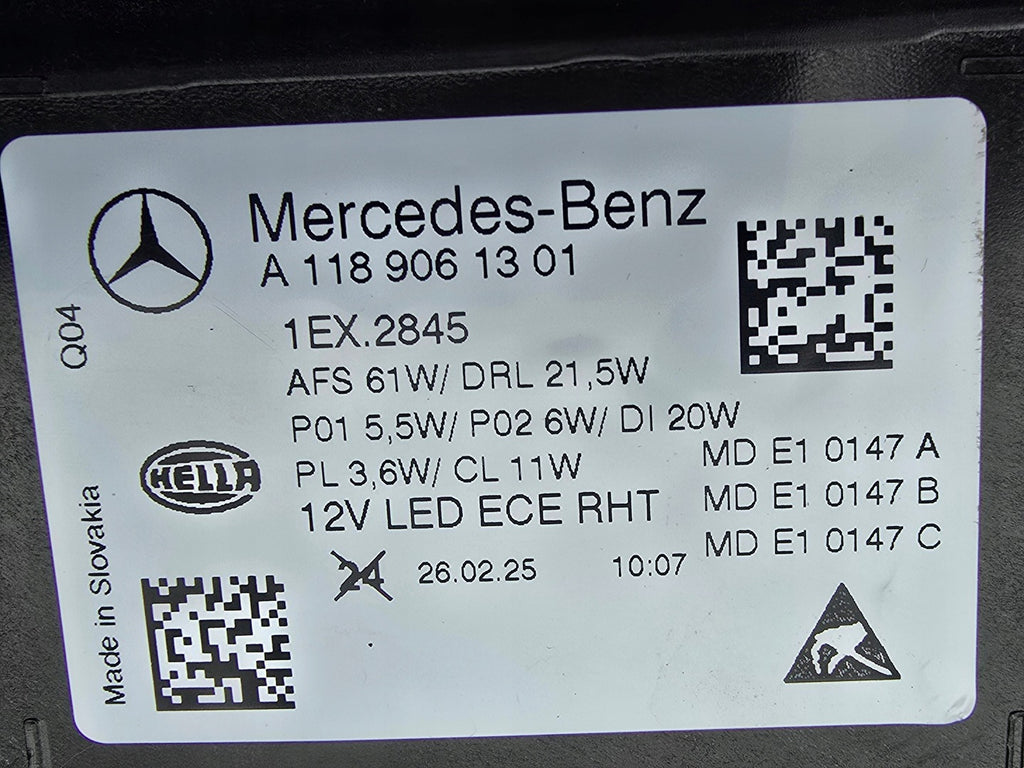 Frontscheinwerfer Mercedes-Benz Cla A1189061301 LED Links Scheinwerfer Headlight SCH5853568063ot
