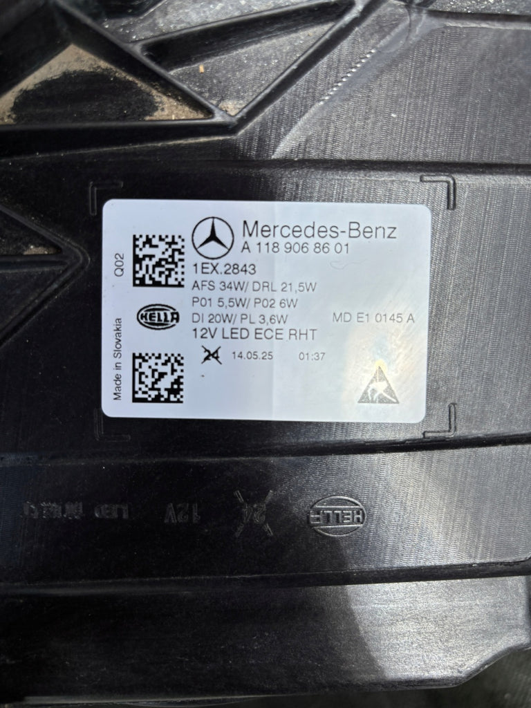 Frontscheinwerfer Mercedes-Benz Cla A1189068601 Full LED Rechts Headlight SCH2499539444ks