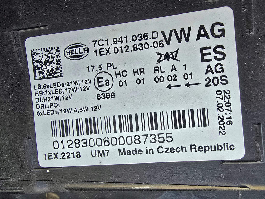 Frontscheinwerfer VW Crafter 7C1941036D Full LED Rechts Scheinwerfer Headlight SCH1341020344ok