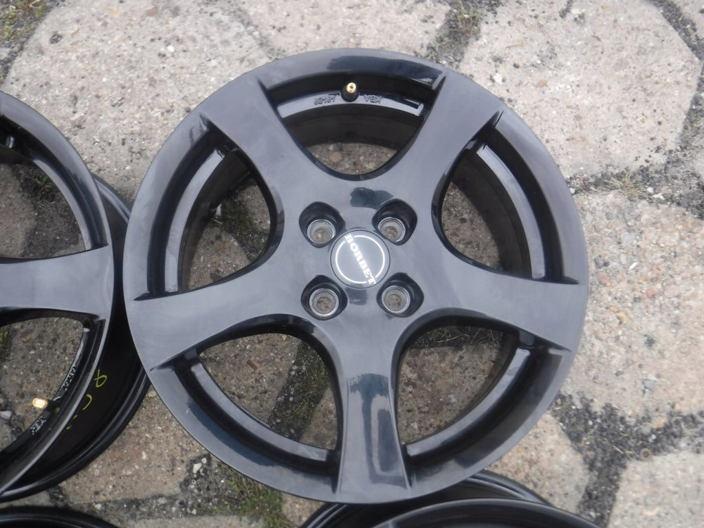 4x Alufelge 16 Zoll 6.5" 4x100 38ET Glanz Schwarz Rim Wheel FEL8346696587aa