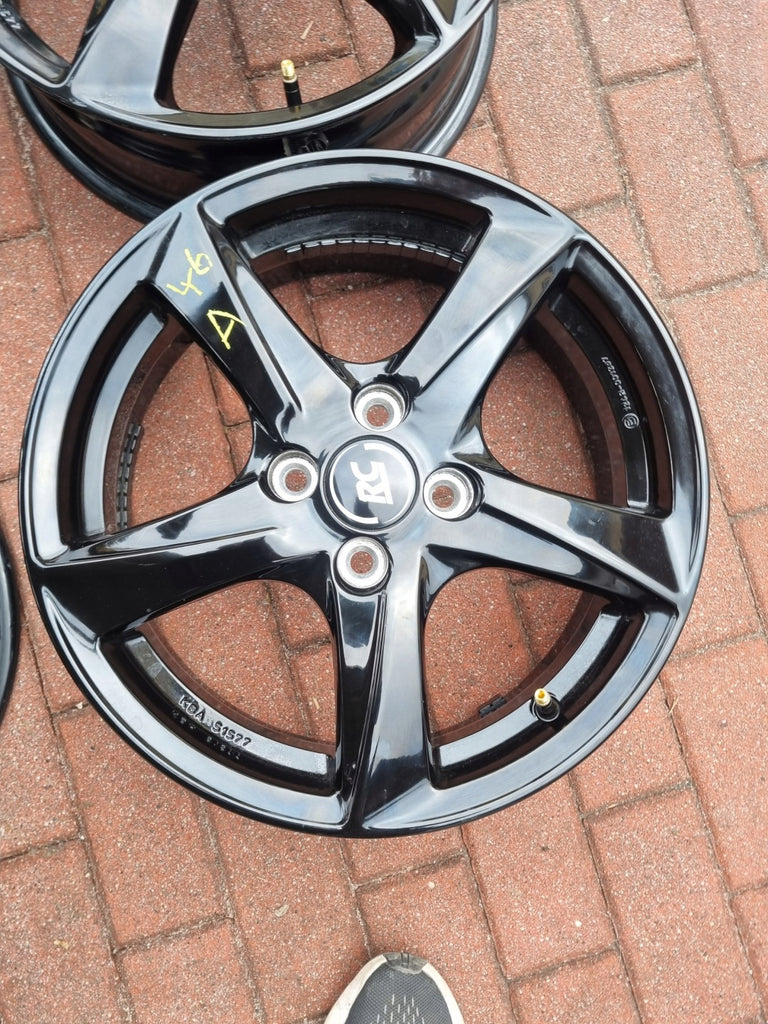 4x Alufelge 16 Zoll 6.0" 4x100 50ET Glanz Silber Rim Wheel FEL5296557907fn