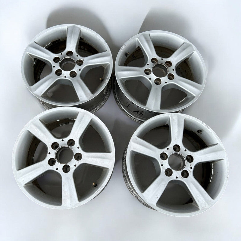 4x Alufelge 15 Zoll 7.0" 5x112 35ET Silber 46025 Mercedes-Benz Rim Wheel