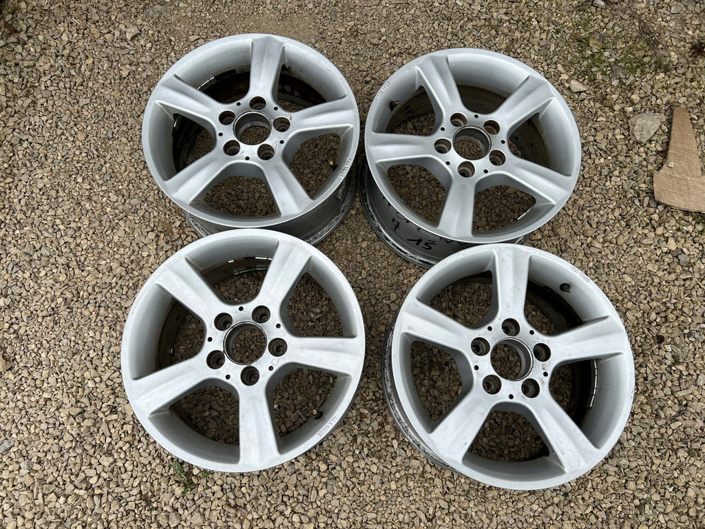 4x Alufelge 15 Zoll 7.0" 5x112 35ET Silber 46025 Mercedes-Benz Rim Wheel