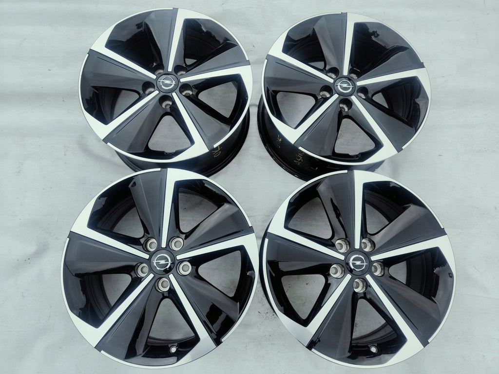 4x Alufelge 17 Zoll 7.5" 5x108 44ET Glanz Schwarz 9847065380 Opel Astra L FEL8590607197dq