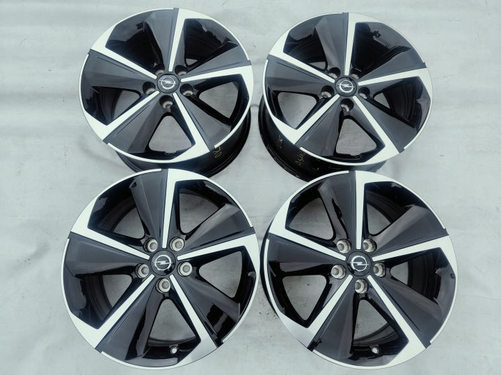 4x Alufelge 17 Zoll 7.5" 5x108 44ET Glanz Schwarz 9847065380 Opel Astra L FEL8590607197dq