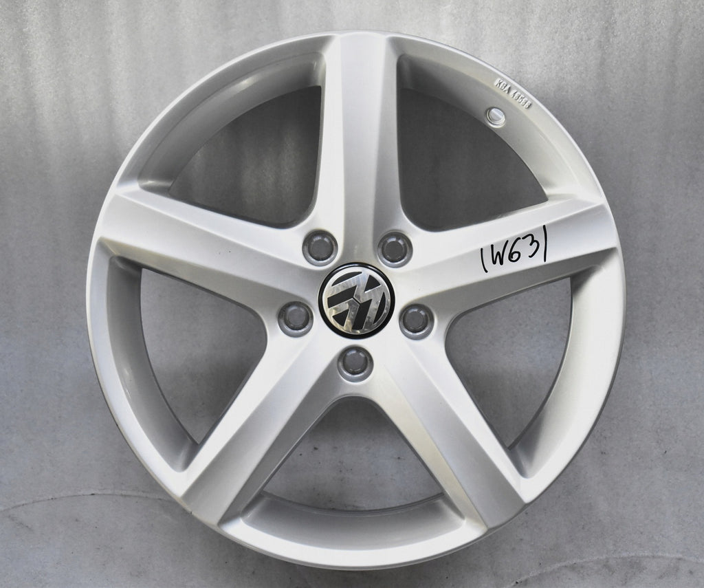 1x Alufelge 17 Zoll 6.5" 5x112 39ET Glanz Silber 1K8071497A VW Scirocco