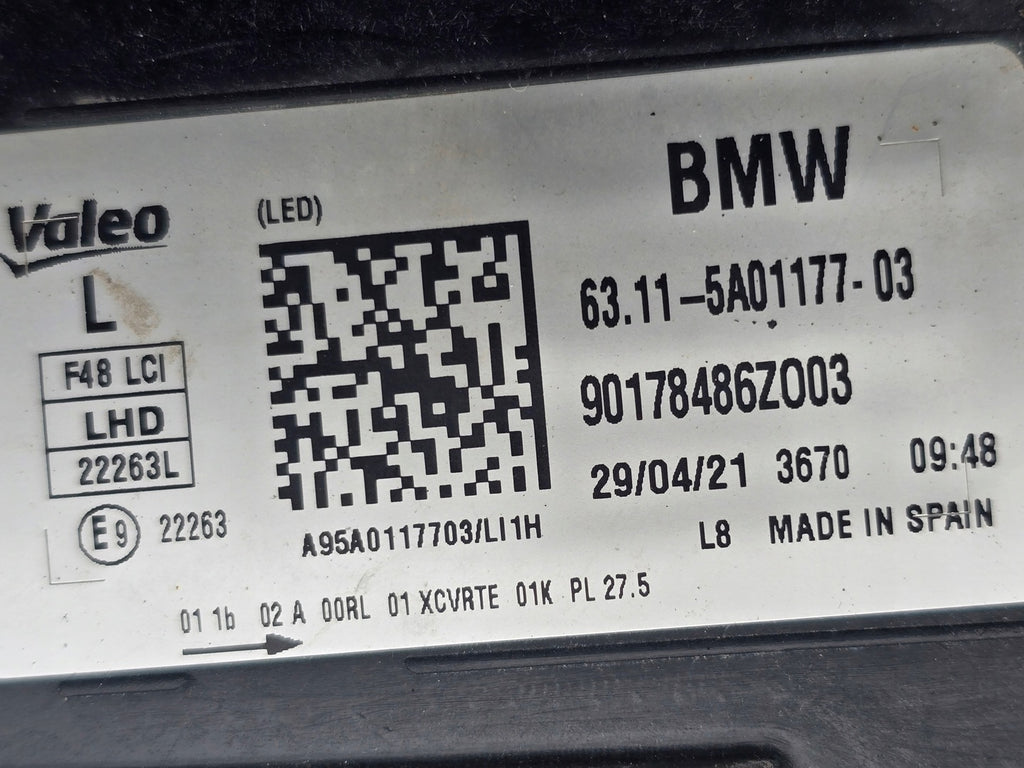 Frontscheinwerfer BMW X1 F48 6311-5A01177-03 Links Scheinwerfer Headlight SCH4779697037pb
