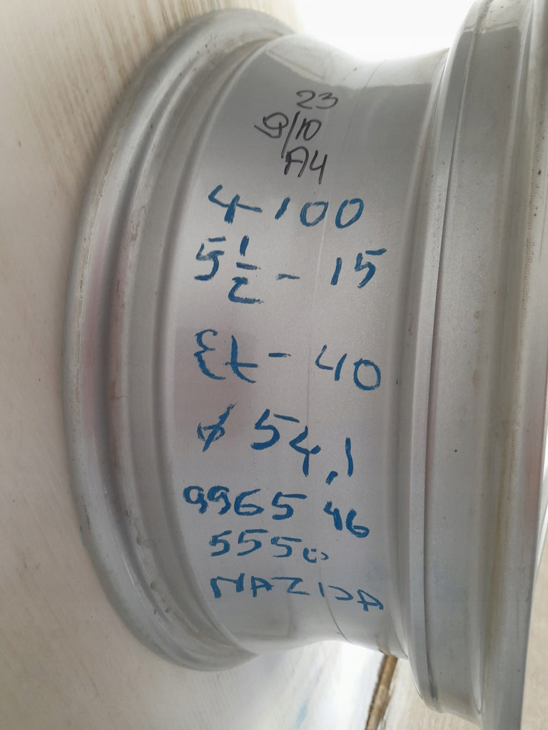 1x Alufelge 15 Zoll 5.5" 4x100 40ET Glanz Silber 9965465550 Mazda Rim Wheel FEL9203652998cw