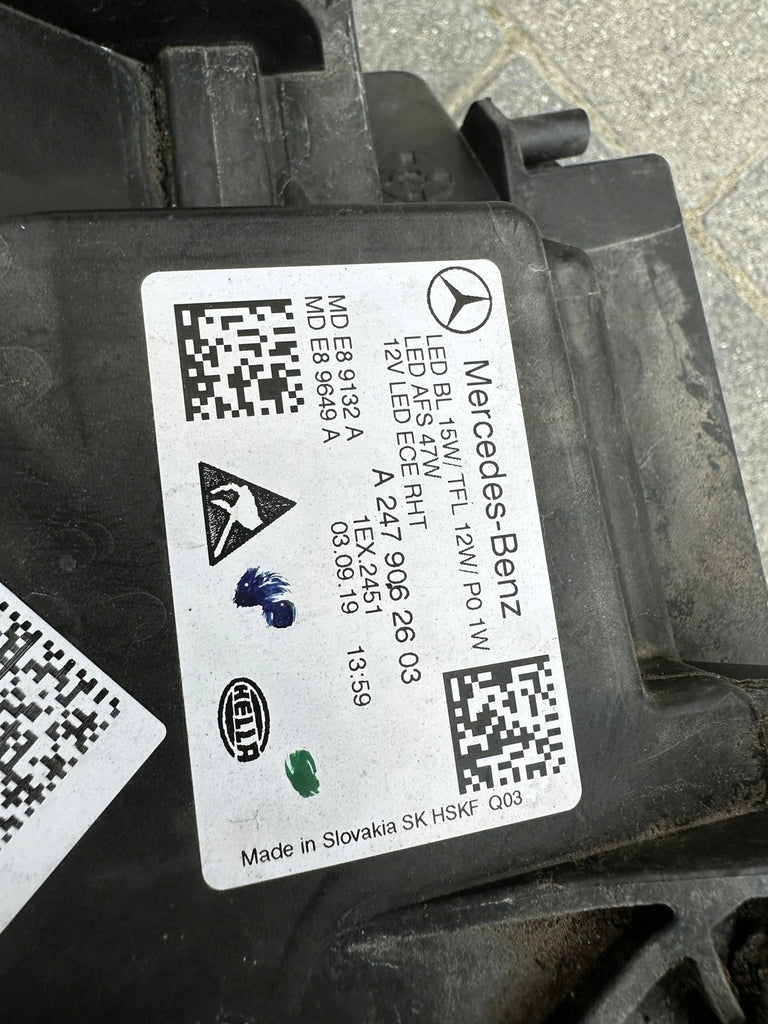 Frontscheinwerfer Mercedes-Benz W247 A2479062603 Rechts Scheinwerfer Headlight SCH6536491418zw
