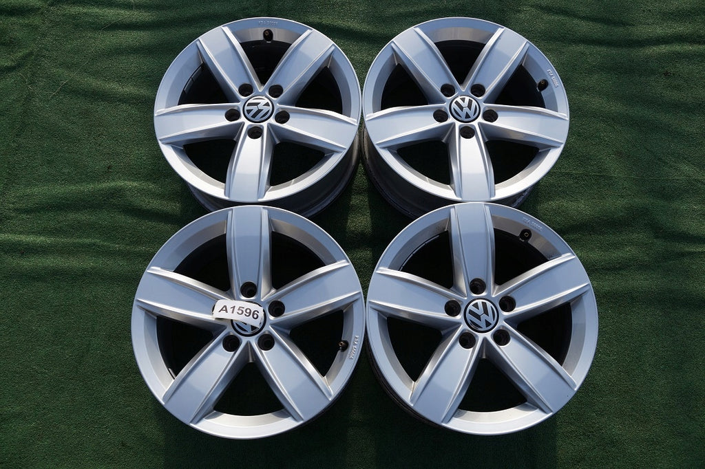 4x Alufelge 16 Zoll 6.5" 5x112 33ET Glanz Silber 7N0071496C VW Tiguan Sharan FEL8073918601ft