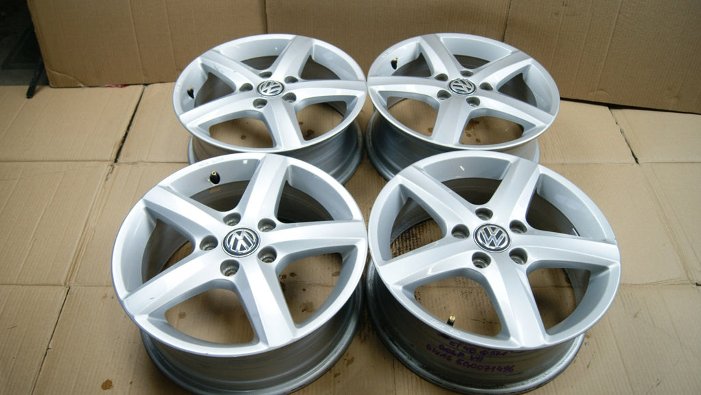 4x Alufelge 16 Zoll 6.0" 5x112 48ET Glanz Silber 5G0077496 VW Golf VII I FEL8580879225ci