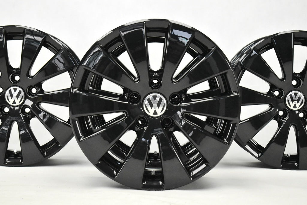 4x Alufelge 16 Zoll 7.0" 5x112 45ET Glanz Schwarz 3C0601025C VW Passat Rim Wheel FEL9236843685ie