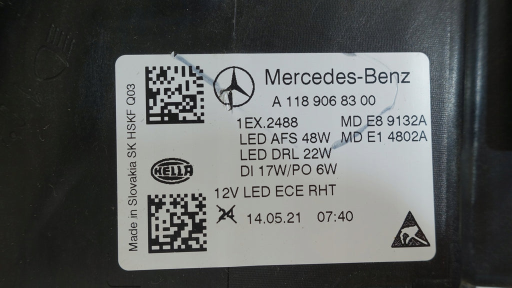 Frontscheinwerfer Mercedes-Benz Cla A1189068300 LED Links Scheinwerfer Headlight SCH8906905779qk