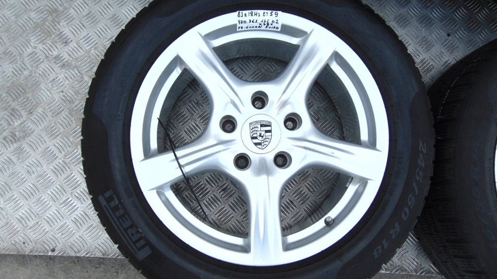 4x Alufelge 18 Zoll 9.0" 5x130 53ET Glanz Grau 97036213802 Porsche Panamera 970 FEL2269151368ph