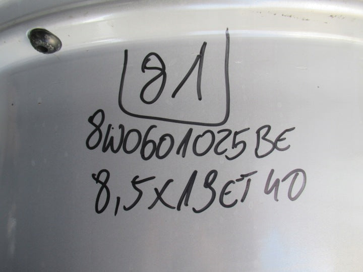 1x Alufelge 19 Zoll 8.5" 5x112 40ET Glanz Silber 8W0601025BE Audi A4 Rim Wheel FEL8040132168kh
