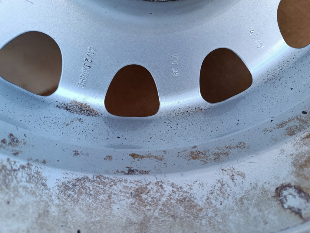 1x Alufelge 14 Zoll 4.5" 4x100 38ET 6E0601025D VW Lupo Rim Wheel