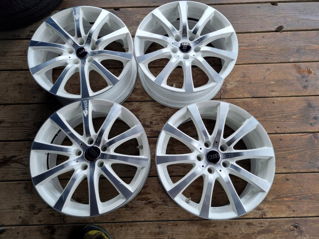 4x Alufelge 17 Zoll 7.5" 5x112 35ET Glanz Weiß Audi Rim Wheel FEL6395553565ym