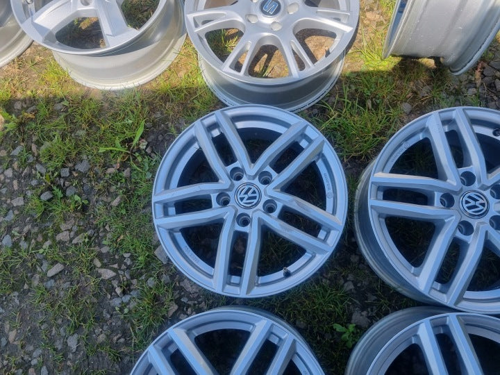 4x Alufelge 16 Zoll 6.5" 5x112 46ET Glanz KBA53206 VW Golf Rim Wheel FEL2849935704jq