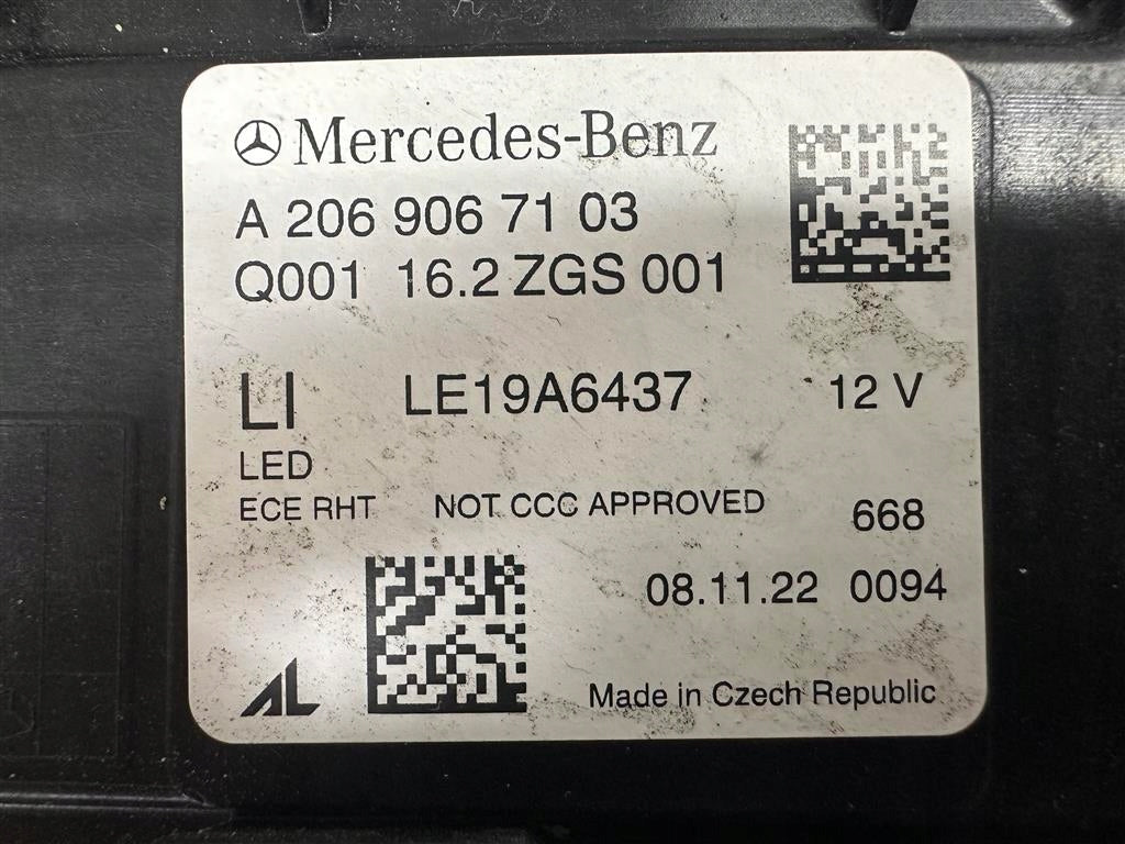 Frontscheinwerfer Mercedes-Benz W206 A2069067103 Full LED Rechts Headlight SCH2378350150mw
