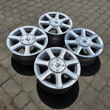 Laden Sie das Bild in den Galerie-Viewer, 4x Alufelge 15 Zoll 6.0" 4x108 27ET Glanz Silber 9649523180 Peugeot 1007 FEL6935525969nj