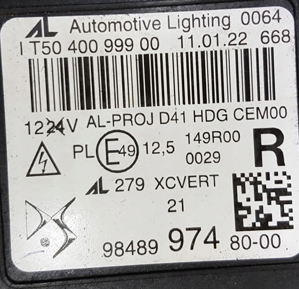 Frontscheinwerfer Citroën Ds4 9848997480 Rechts Scheinwerfer Headlight SCH5501940058jl