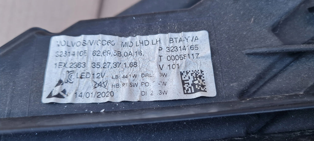 Frontscheinwerfer Volvo V60 S60 III 32314165 LED Links Scheinwerfer Headlight SCH2248557215wy