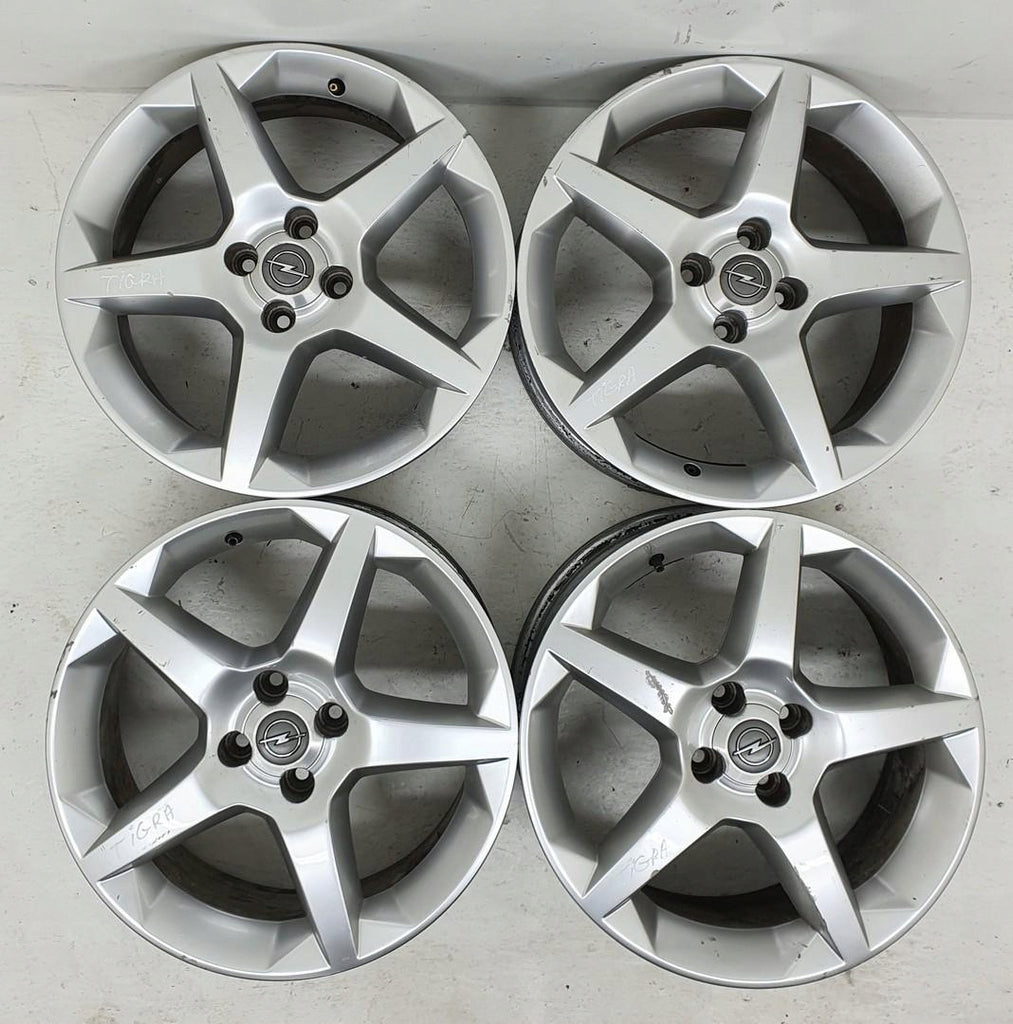 4x Alufelge 17 Zoll 6.5" 4x100 41ET Glanz Silber 13189913 Opel Tigra Rim Wheel FEL9253973548eu