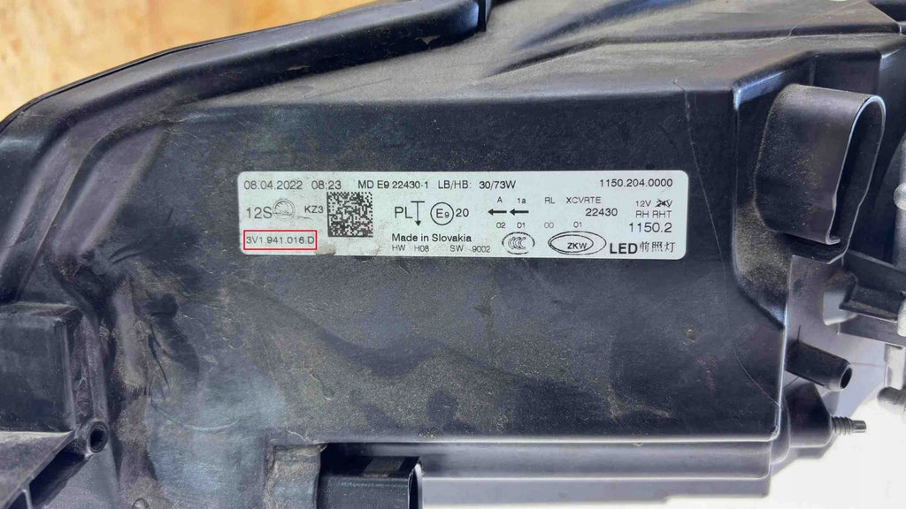 Frontscheinwerfer Skoda Superb III 3V1941016D LED Rechts Scheinwerfer Headlight