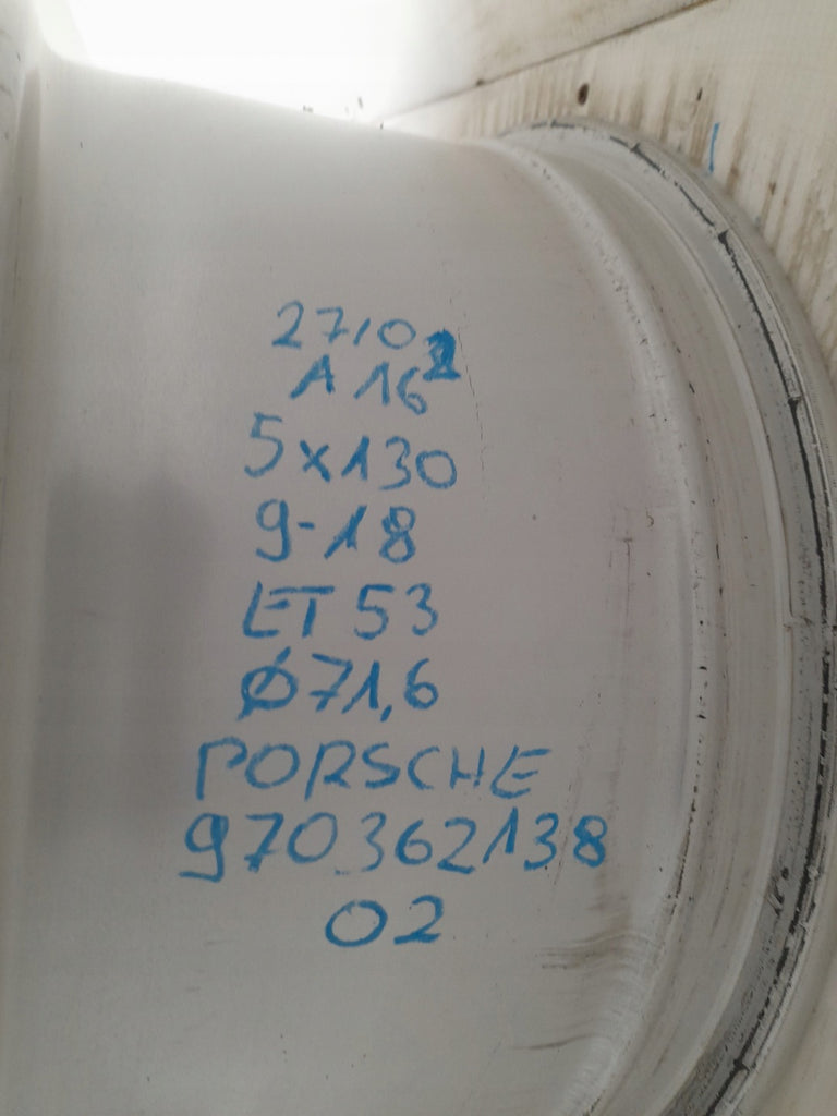 1x Alufelge 18 Zoll 9.0" 5x130 53ET Glanz Silber 97036213802 Porsche Rim Wheel FEL5380466085wh