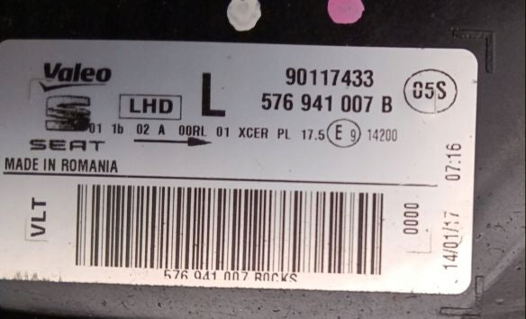 Frontscheinwerfer Seat Ateca 576941007B Links Scheinwerfer Headlight