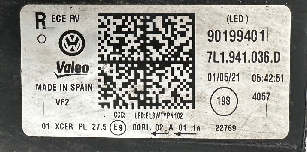 Frontscheinwerfer VW T6 7L1941036D LED Rechts Scheinwerfer Headlight SCH5018728440ef