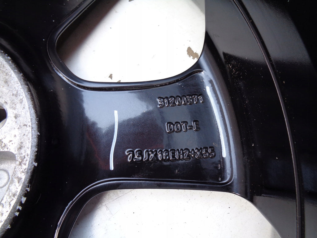 1x Alufelge 18 Zoll 7.5" 5x108 55ET Glanz Schwarz 31323604 Volvo Rim Wheel