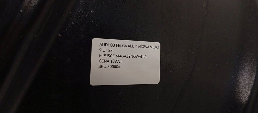 1x Alufelge 19 Zoll 83A601025BB Audi Q3 Rim Wheel FEL3984269893qr