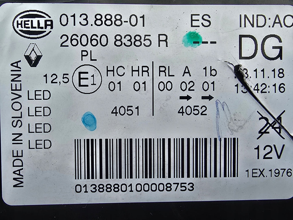 Frontscheinwerfer Renault Kadjar 260608385R LED Ein Stück (Rechts oder Links) SCH3916329796xz