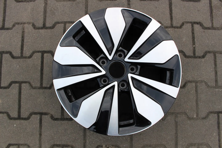 1x Alufelge 16 Zoll 7.0" 5x112 48ET Glanz Schwarz 5H0601025AG VW I Rim Wheel FEL7189009292ql