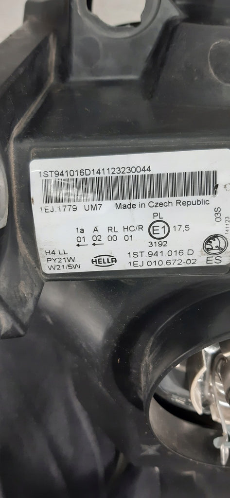 Frontscheinwerfer Skoda Citigo 1ST941016D Rechts Scheinwerfer Headlight