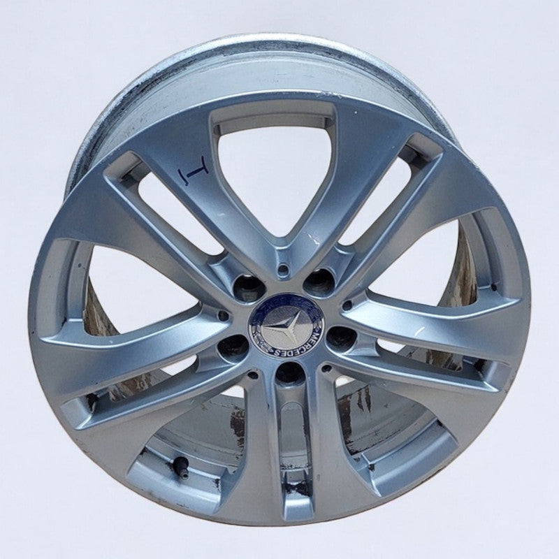 1x Alufelge 17 Zoll 7.5" 5x112 47ET Glanz Silber A2044017502 Mercedes-Benz W204