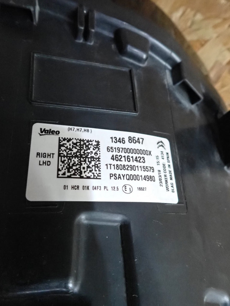 Frontscheinwerfer Citroën C3 Aircross YQ00014980 Rechts Scheinwerfer Headlight