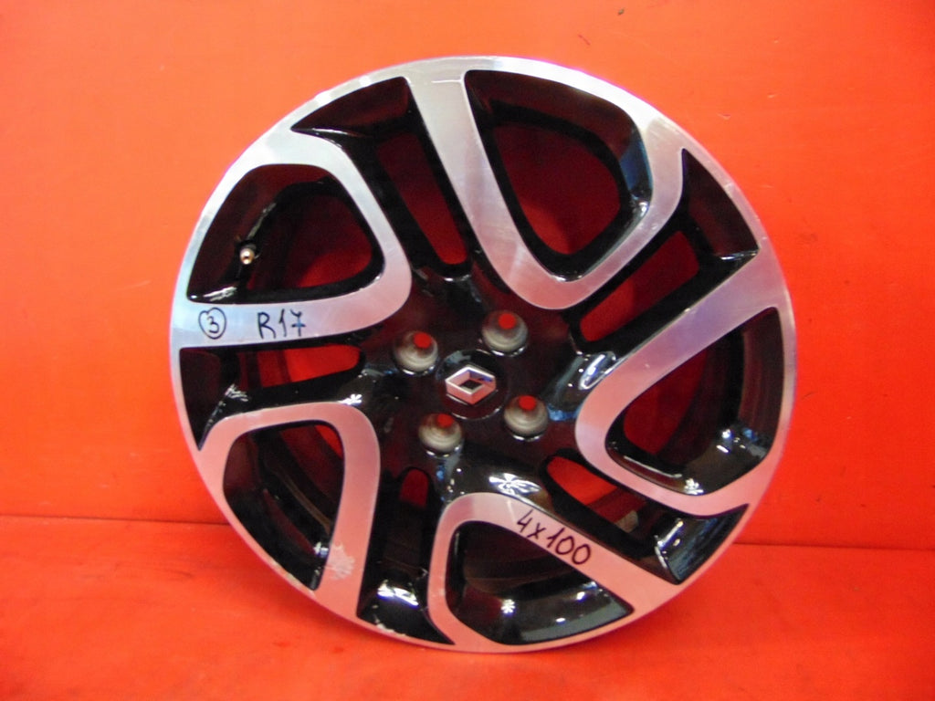 1x Alufelge 17 Zoll 6.5" 4x100 40ET Matt Schwarz 403005727R Renault Captur