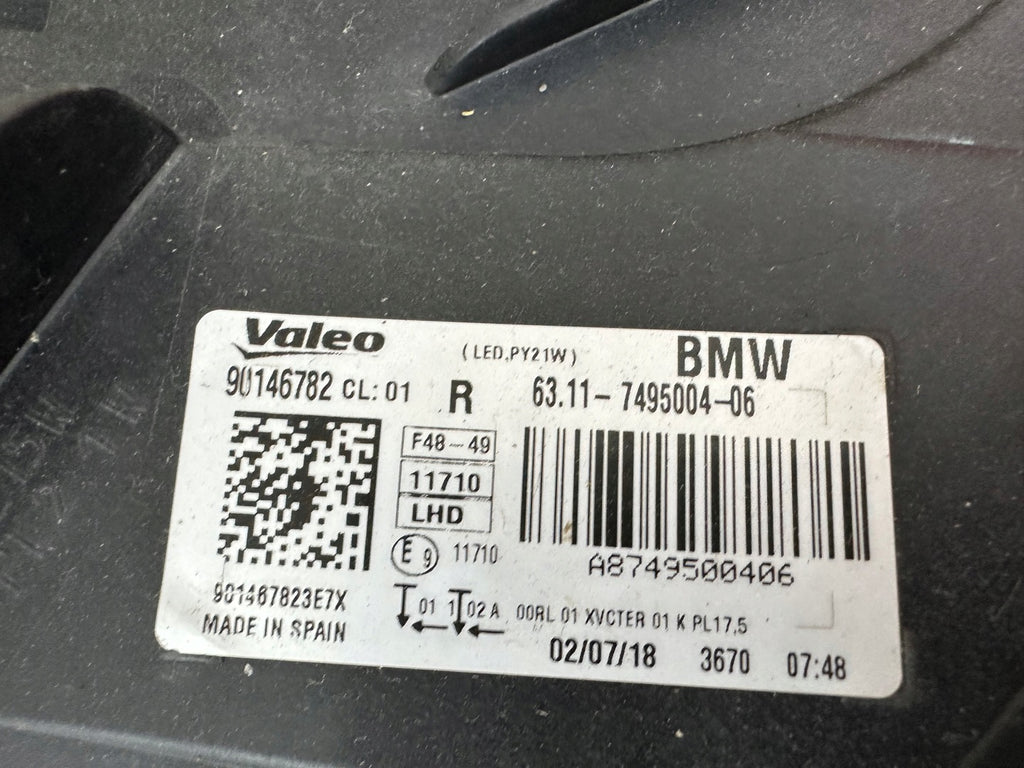 Frontscheinwerfer BMW X1 F48 7495004-06 Full LED Rechts Scheinwerfer Headlight SCH5596735595bb