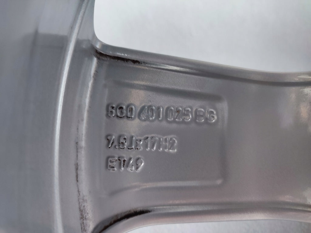 1x Alufelge 17 Zoll 7.5" 5x112 49ET Glanz Silber 5G0601025BG VW Golf Vii FEL3913020061cu
