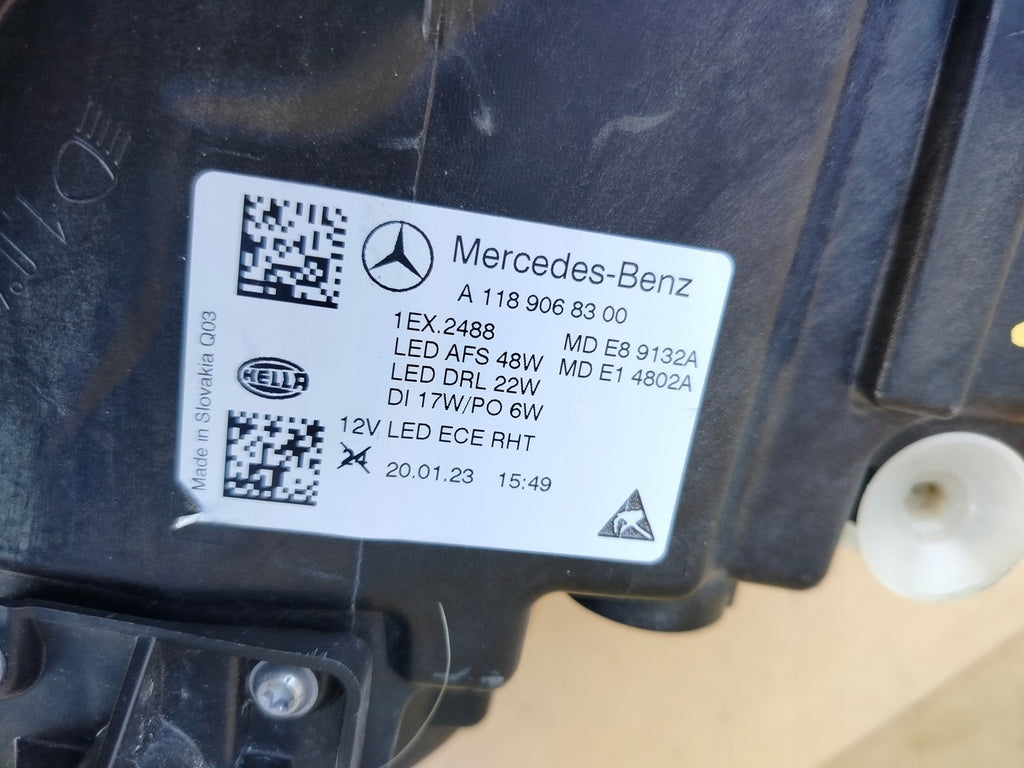 Frontscheinwerfer Mercedes-Benz Cla A1189068300 Full LED Links Headlight