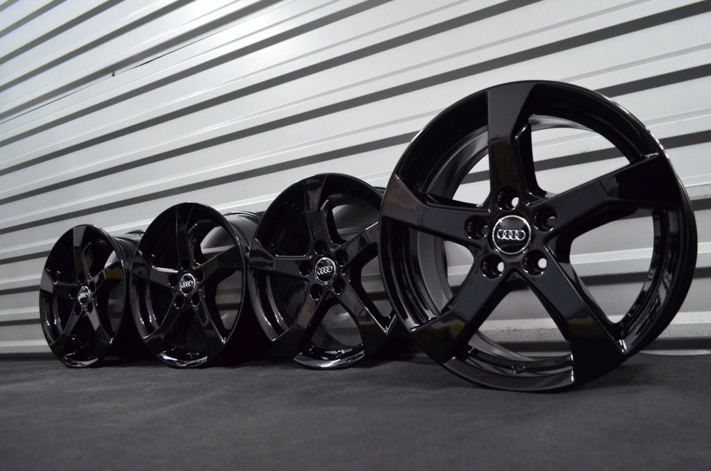 4x Alufelge 17 Zoll 7.5" 5x112 51ET Schwarz Audi A3 Golf I Rim Wheel FEL7817811352uj