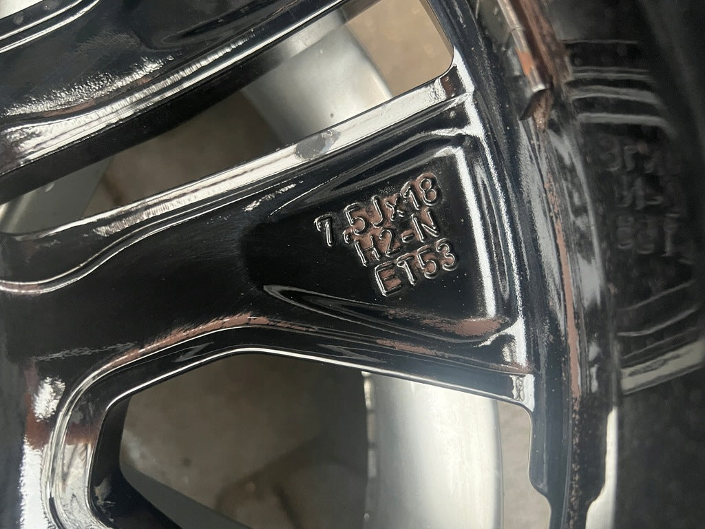 1x Alufelge 18 Zoll 7.5" 5x112 53ET Glanz Schwarz A2474012700 Mercedes-Benz W247 FEL5821400345zn