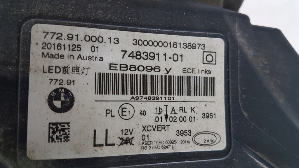 Frontscheinwerfer BMW 7 G11 G12 7483911-01 7471334-01 Laser Ein Satz Headlight SCH6479627678sg
