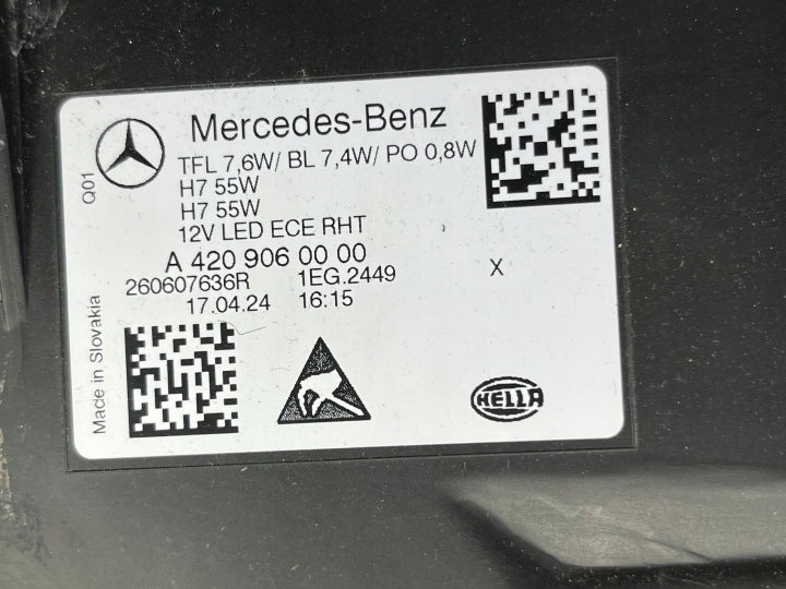 Frontscheinwerfer Mercedes-Benz Citan A4209060000 LED Links Headlight SCH2389726451qt