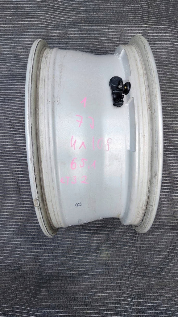 1x Alufelge 16 Zoll 7.0" 4x108 32ET Glanz Silber 9684880380 Peugeot 3008 FEL4441679413vm